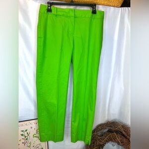 NWOT Talbots Lovely Bright Green Trousers Size 4